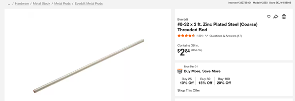 ThreadedRod8-32